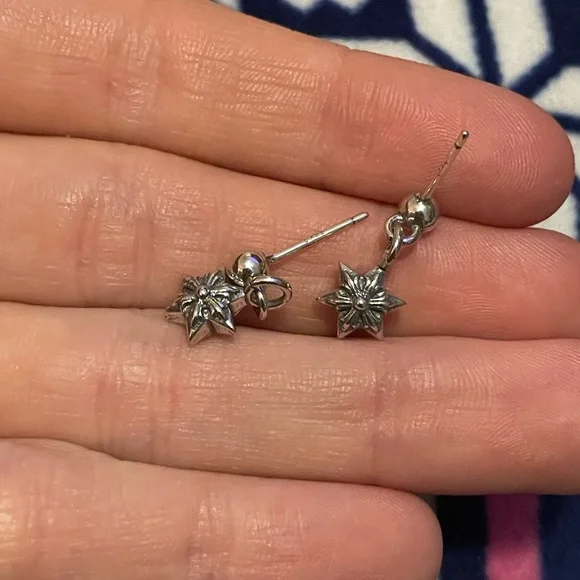 Chrome Hearts Sterling silver Ball~Star Concho stud dangle